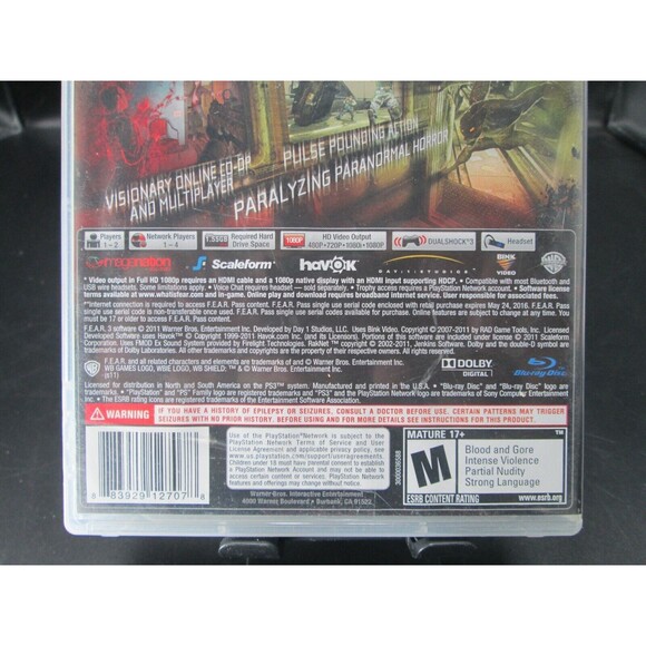 F.E.A.R. 3 (Sony PlayStation 3, 2011) CIB Complete w/ Manual & Inserts Mint Disc - Picture 4 of 10